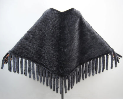 2025 New Fashion Genuine Mink Fur Shawl With Hood Winter Mink Fur Jacket Knitted Real Mink Fur Poncho For Women Natural Fur Wrap