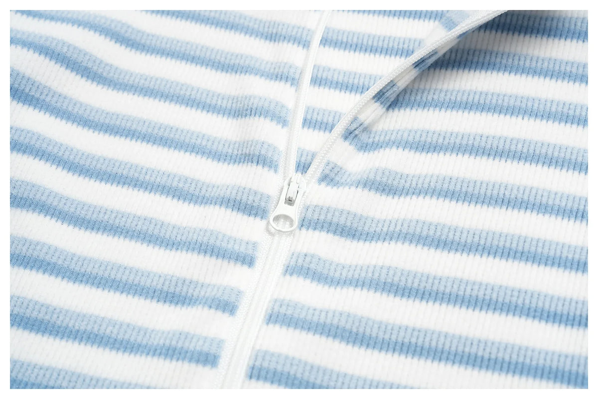 Women 2/3pcs Yoga Set Gym Clothing Fitness Suit Workout Tracksuit Outfits Ribbed Striped Strapless Tube Top Zipper Long Sleeve