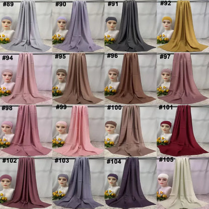 110colors Modal Hijab with Modal Undercap Set Basic Stretchy Pullover Headscarf Thin Breathable Sunscreen Head Wrap Hijabs Scarf