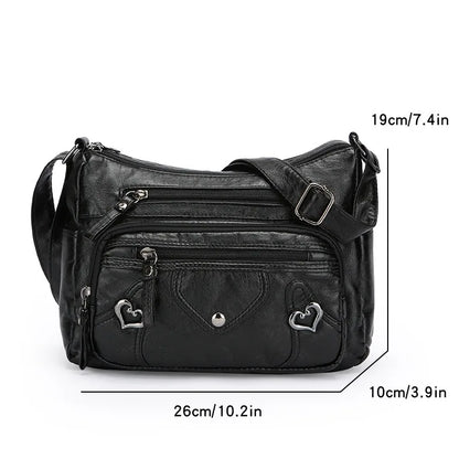 Multi Pocket Soft Leather Crossbody Bag Luxury Purses Handbags Women's Bag Designer Shoulder Messenger Bags for Women