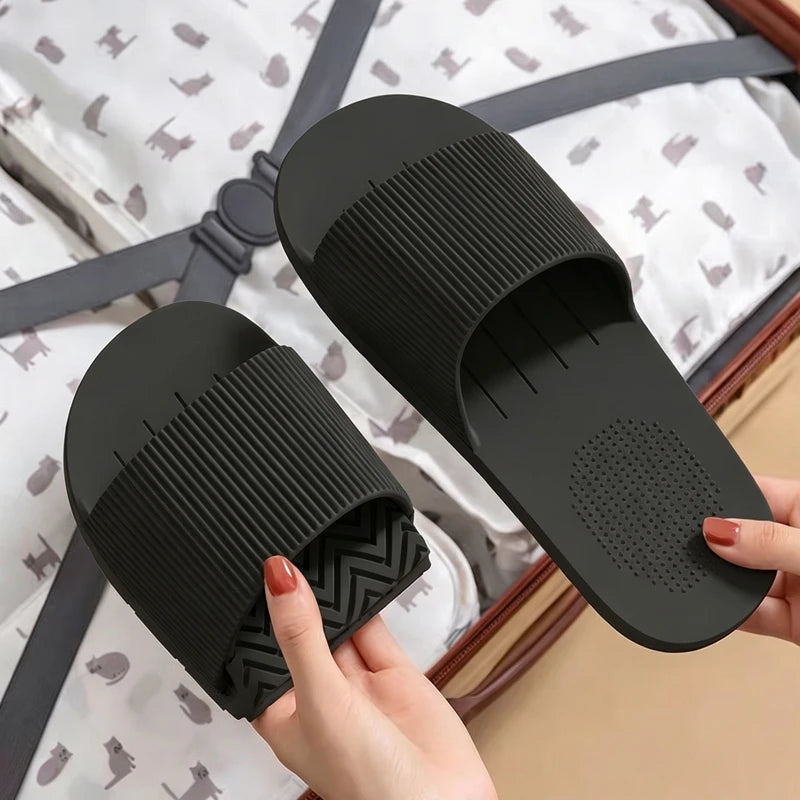 Foldable Travel Slippers for Women Men Non Slip Soft Sole Lightweight Bathroom Shower Slippers Quick Dry EVA Hotel Beach Shoes