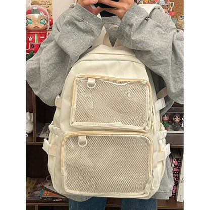 Japanese Kawaii Itabag Women New 2026 Transparent Backpack Women Large Capacity Ita Backpack School Bags for College Student JK