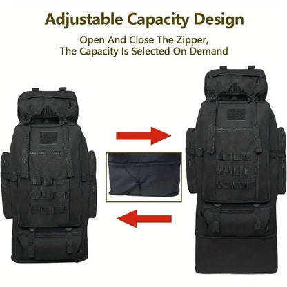 1pc 90L Hiking Daypack Backpack Expandable Waterproof Rucksack for Men Camping Outdoor Sport Traveling Large Capacity Sport