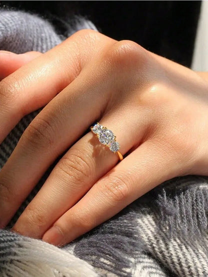 925 Sterling Silver Fashion Gorgeous Shiny Round Zircon Ring For Women Engagement Wedding Party Luxury High Quality Fine Jewelry