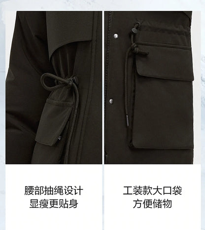 Bosideng Women 6th Generation Extreme Cold Goose Down Parka -20℃ Cold Resistance Winter Puffer Coat with Detachable Raccoon Fur