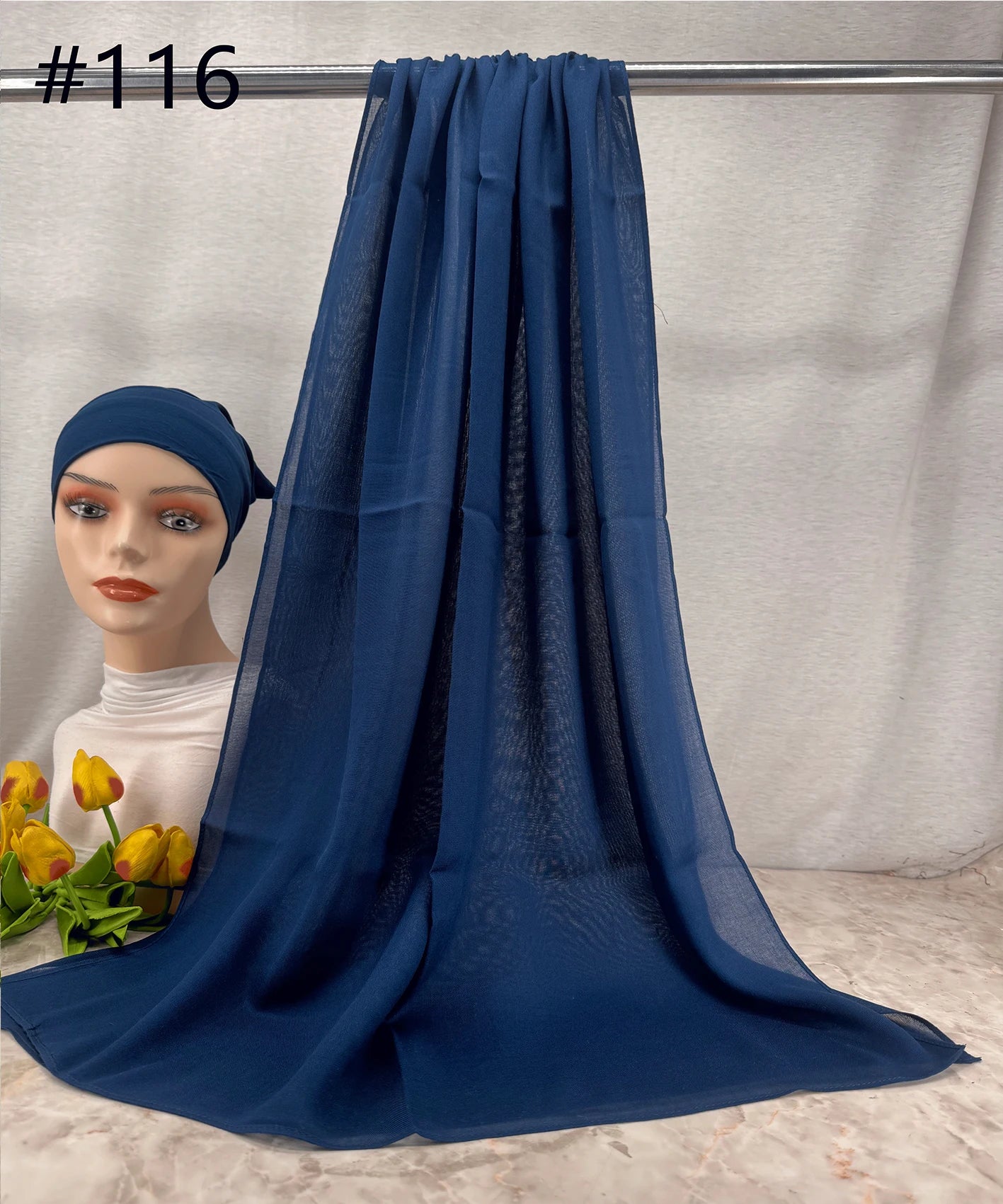 110colors Modal Hijab with Modal Undercap Set Basic Stretchy Pullover Headscarf Thin Breathable Sunscreen Head Wrap Hijabs Scarf
