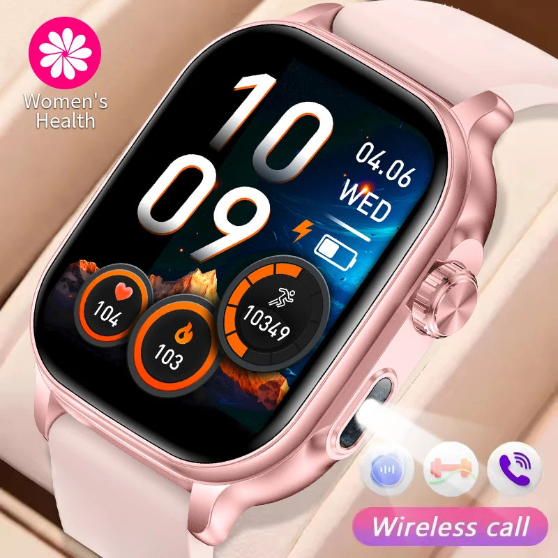 2026 New Sport Smart Watch 1400mAh Battery Fitness Tracker IP68 Waterproof Heart Rate Bluetooth Call Health Smartwatch Men Women