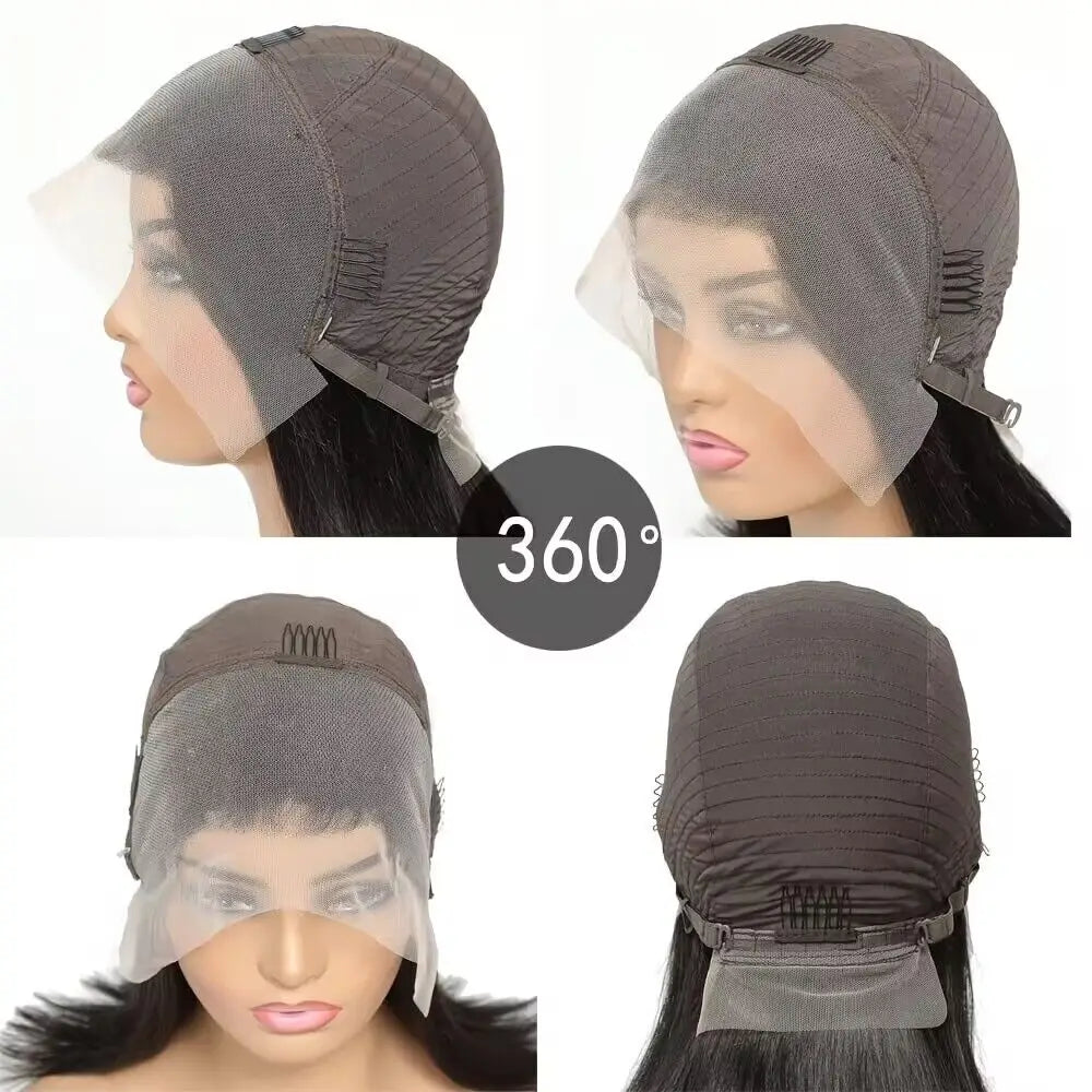 13x4 Lace Front Human Hair Wigs 6 Inch Pixie Cut for Women - Transparent Frontal Natural Looking Short Wigs Lightweight Breathab