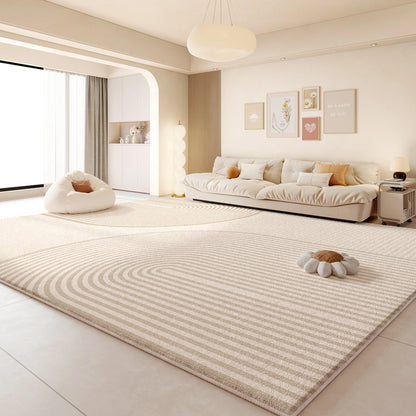 Cream Style Living Room Decoration Rug Light Luxury Rugs for Bedroom Fluffy Soft Cloakroom Carpet Household Washable Floor Mat