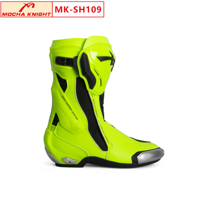 BENKIA Mocha Motorcycle Track Riding Boots CE Certification Professional Racing Botas BENKIA Waterproof Boots High Quality SH109