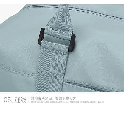 Outdoor Portable Travel Tote Adjustable Pull Rod Dry And Wet Separation Expandable Independent Shoe Compartment Fitness Bag