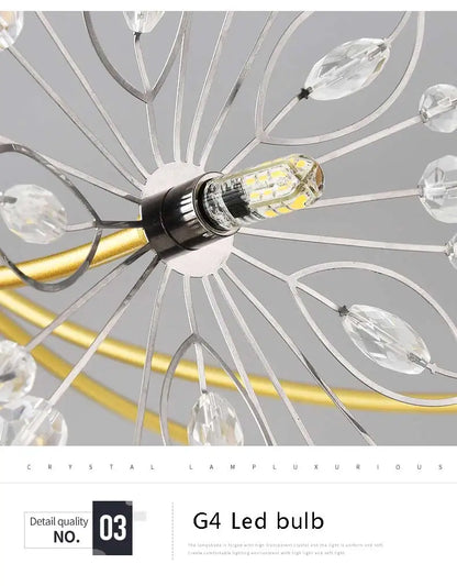 Ceiling Led Chandelier Modern Crystal Lamp Lustre Living Room Hanging Light Fixtures Kitchen Bedroom Home Decoration Black
