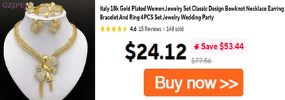 GZJPEI Elegant Crystal Zircon Jewelry Set For Women  Dubai Nigerian Bridal Wedding Party Jewellery Mother's Day Gift 2026 New