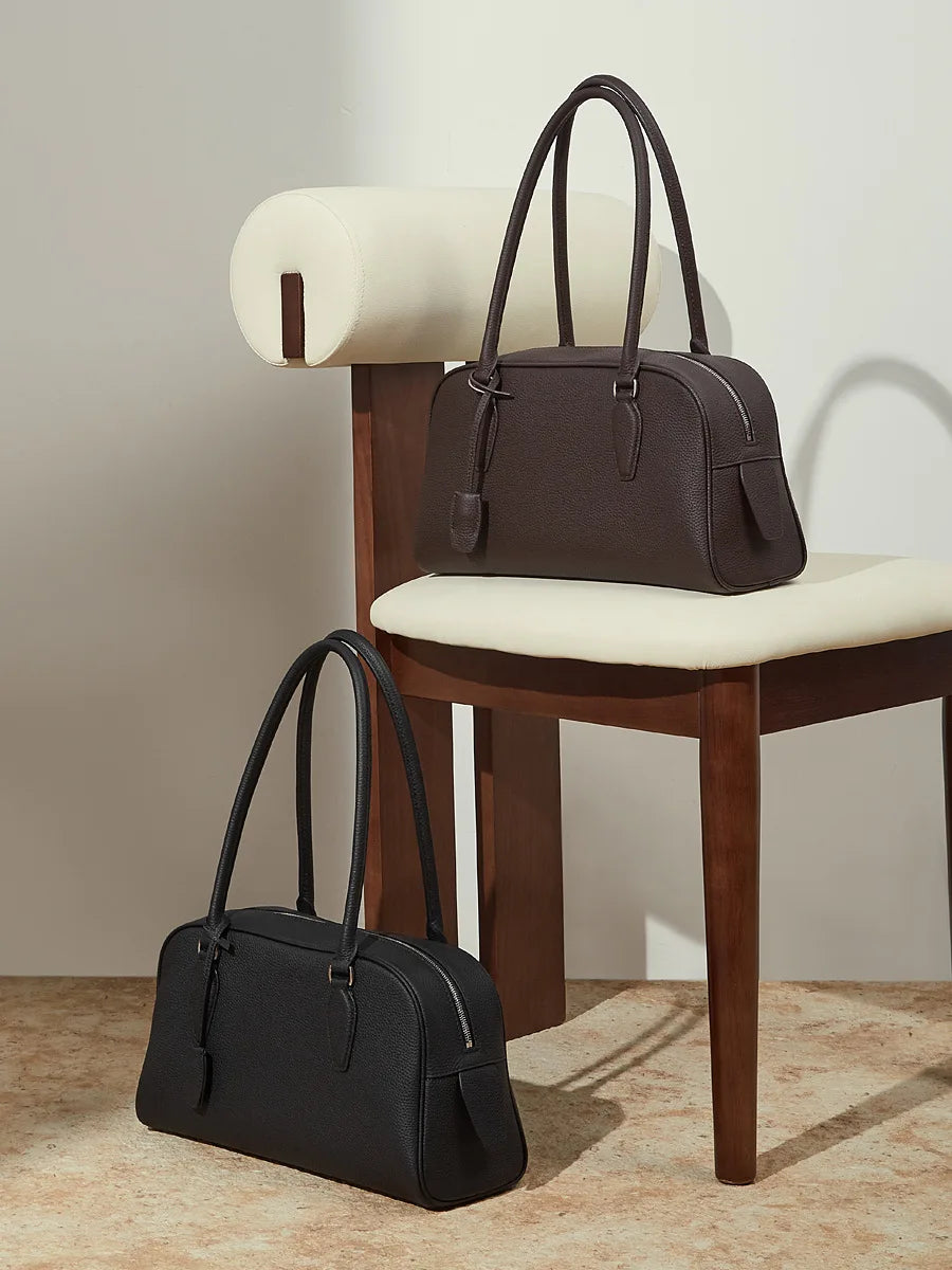 Women's Luxury Designer Handbags Genuine Leather Ladies Underarm Shoulder Bag New Fashion 2026 Cowhide Large Capacity Tote Bag