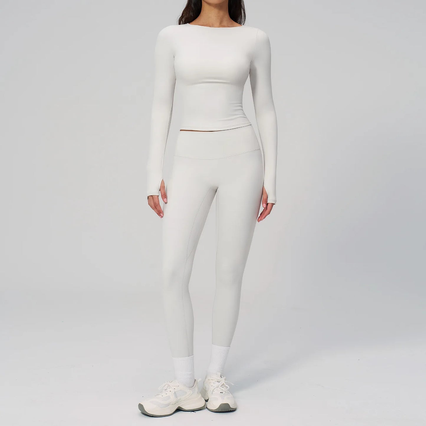 Yoga Set 2PCS Women Tracksuit Sportswear Workout Clothes Athletic Wear Gym Clothing Legging Fitness Top Long Sleeve Sports Suits