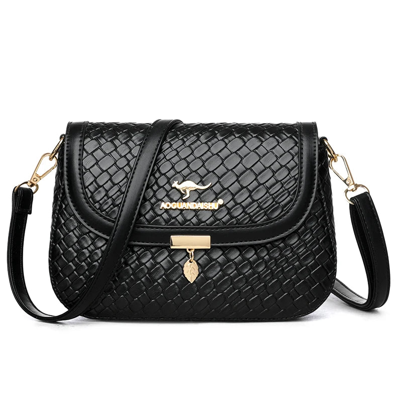 High Quality Soft Leather Purse Fashion Women Shoulder Messenger Bag Multi-pocket Wear-resistant Bag Luxury Ladies Handbag Sac