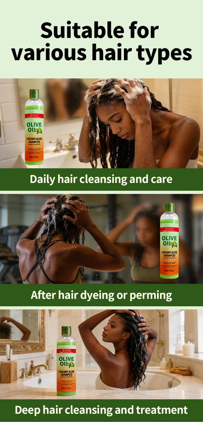 Olive Oil Shampoo 450ml Deep Cleansing Dandruff Removal Shampoo Oil Control Prevents Hair Breakage Scalp Cleansing Hair Care