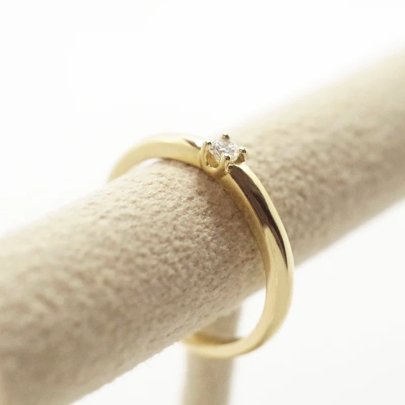 24K Gold Plated Colorful Crystal Gold Rings Turquoise Engagement Wedding Anniversary Ring Light Luxury Fashion Jewelry Gifts A40