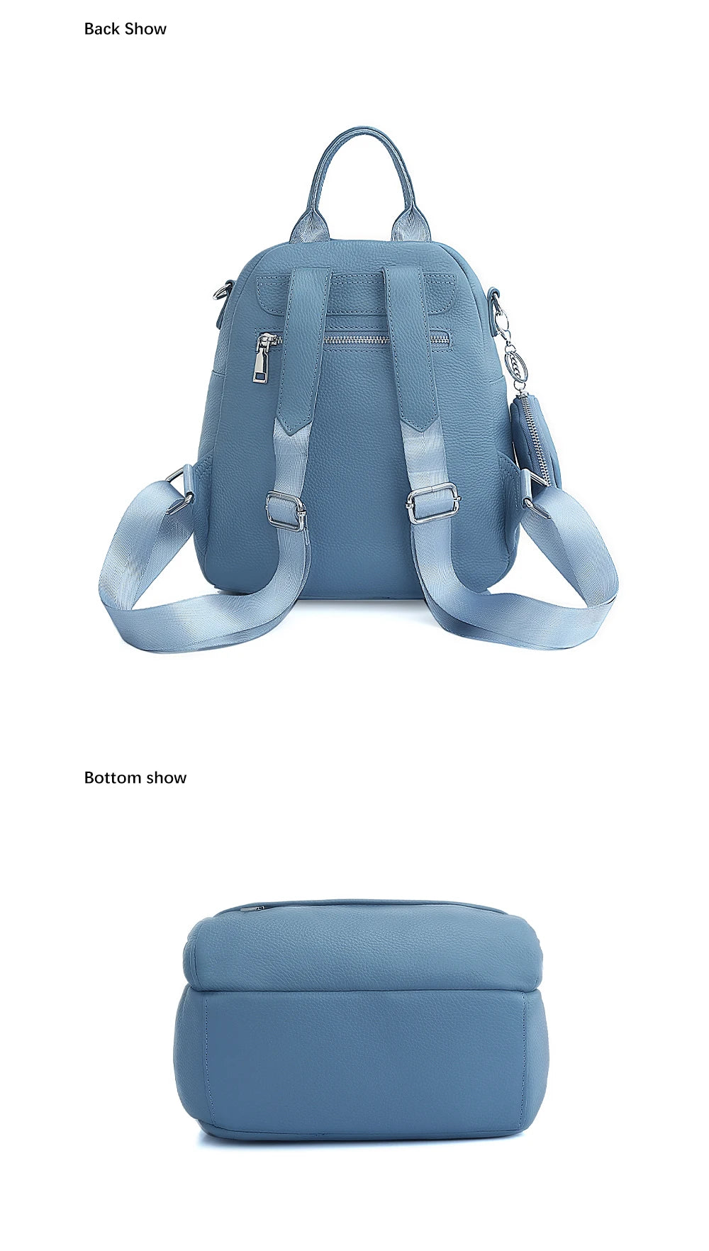 Zency Women's Genuine Leather Backpack High-Quality School Bag Travel Female Shopper Shoulder Satchel Rucksack Commuter
