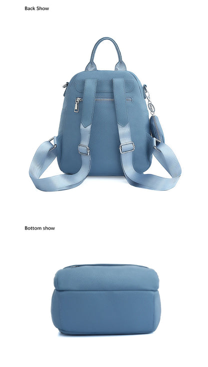 Zency Women's Genuine Leather Backpack High-Quality School Bag Travel Female Shopper Shoulder Satchel Rucksack Commuter