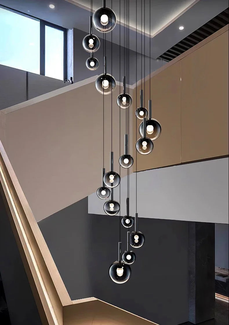 Modern home decor led lights pendant light lamps forstaircase Chandeliers for living room hanging light indoor lighting
