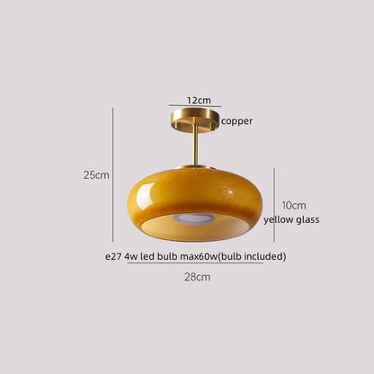 IWHD Home Lighting LED Ceiling Lights Decoration Aisle Porch Living Room Light Fixtures Nordic Ceiling Lamp Resin Copper Lustres