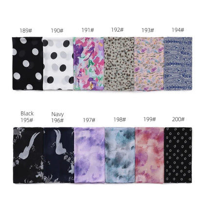 66 Colors Pearl Chiffon Printed Hijab Scarf New Fresh Small Floral Polka Dot Sunscreen Silk Scarf Shawl Turbans for Women Hijabs