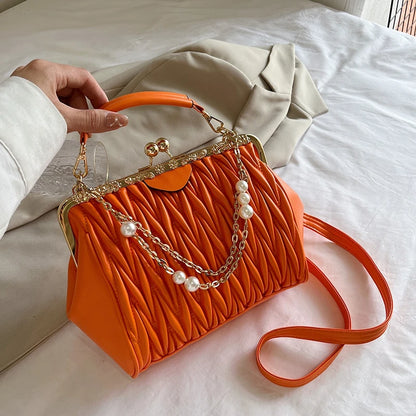 New Summer Women's Shoulder Bag Thick chain Handbag Sense of luxury Ladies Clouds Crossbody Messenger Bags Designer PU Women Bag