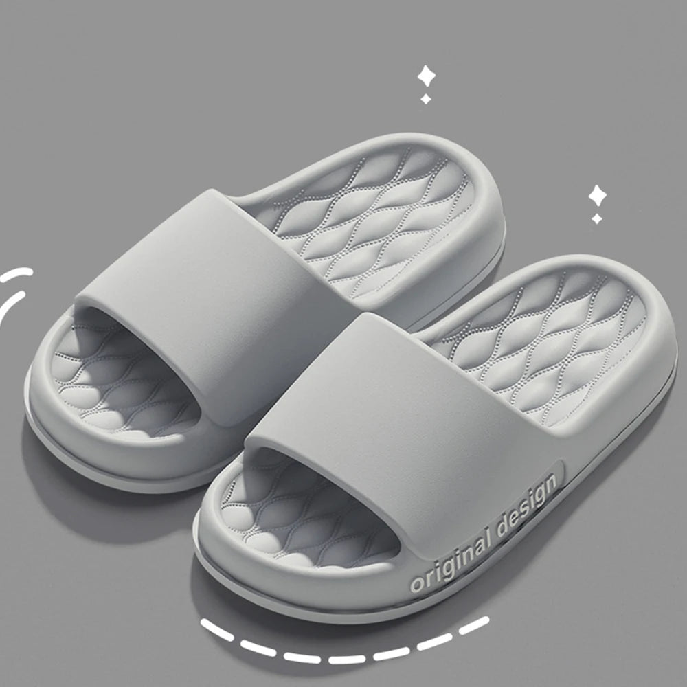 Smile Pop Men Slippers House Shower Bathroom Shoes EVA Beach Slides Fashion Soft Cloud Slippers Summer Men Antiskid Sandals