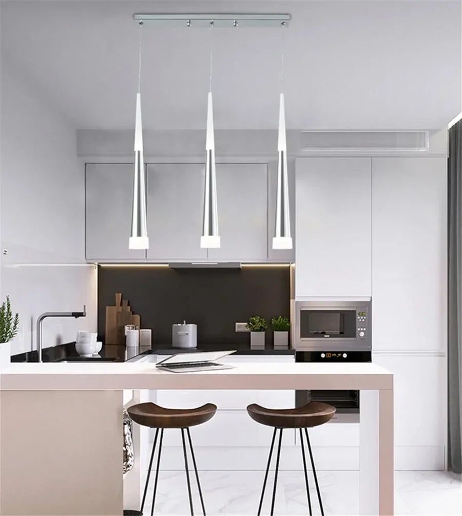 Luxury Waterdrop Bedroom Bedside LED Pendant Lights Kitchen Island Bedroom bar Table Dining Room Hanging Light Home Chandelier