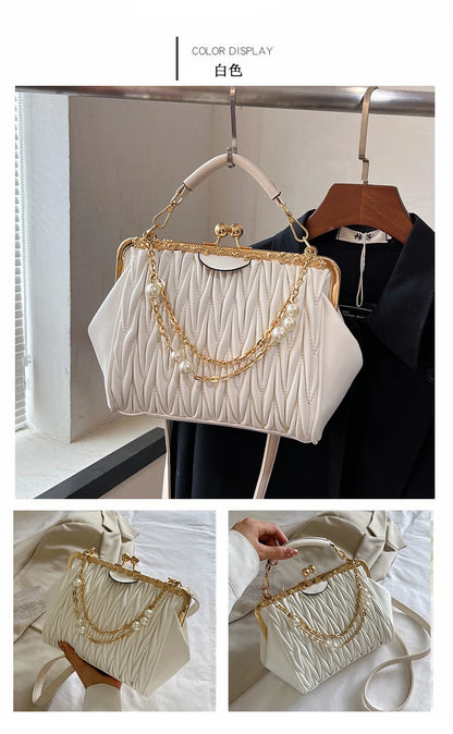 New Summer Women's Shoulder Bag Thick chain Handbag Sense of luxury Ladies Clouds Crossbody Messenger Bags Designer PU Women Bag