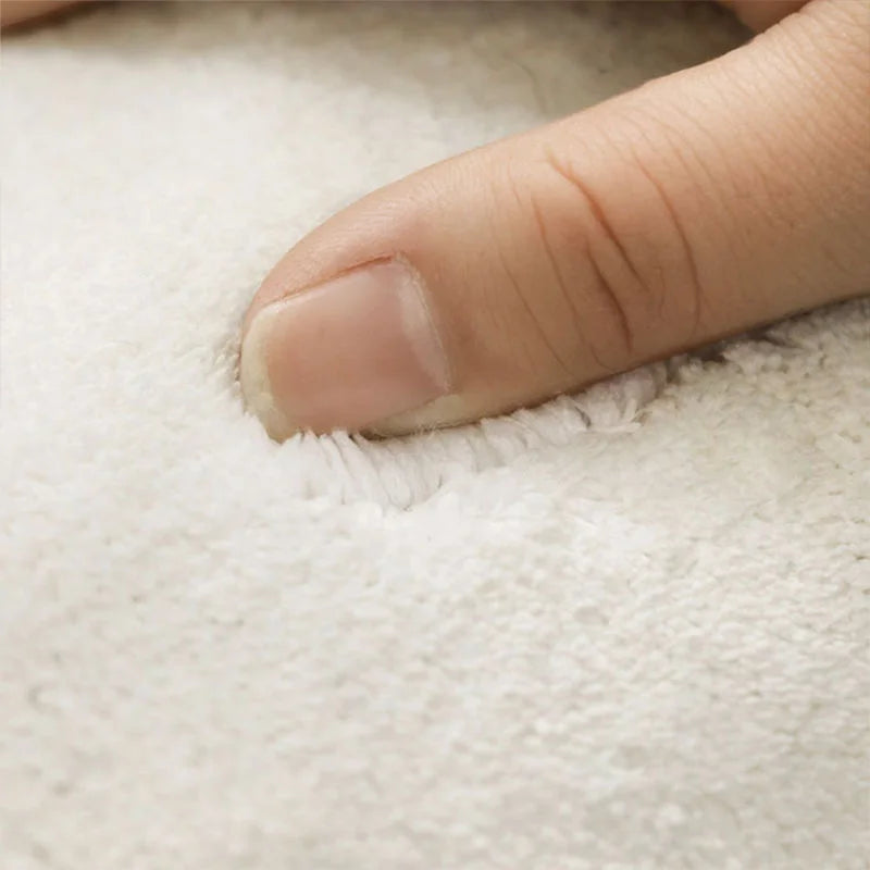 Cream Style Rugs for Bedroom Large Area Living Room Decoration Plush Carpet Irregular Thick Lounge Floor Mat Fluffy Soft Rug