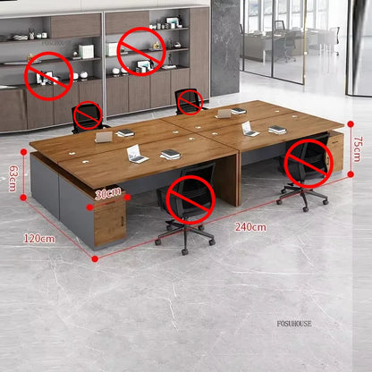 Study Room Single Computer Desk  Office Furniture Nordic Designer Staff Office Desks Nordic Simple Boss Training Office Desk GZ