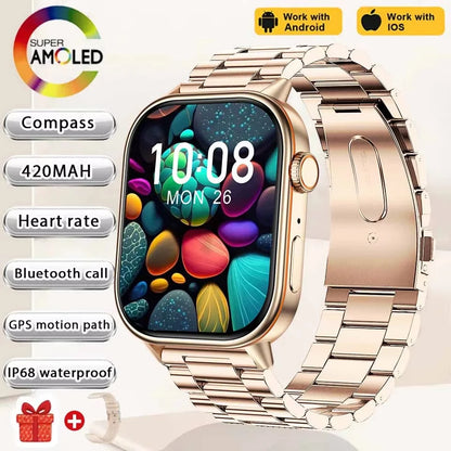 2026 New Multifunctional Smartwatch Women Gift Built-in GPS Bluetooth Call Music Fitness Sports Bracelet Sleep Monitor Watch Lad