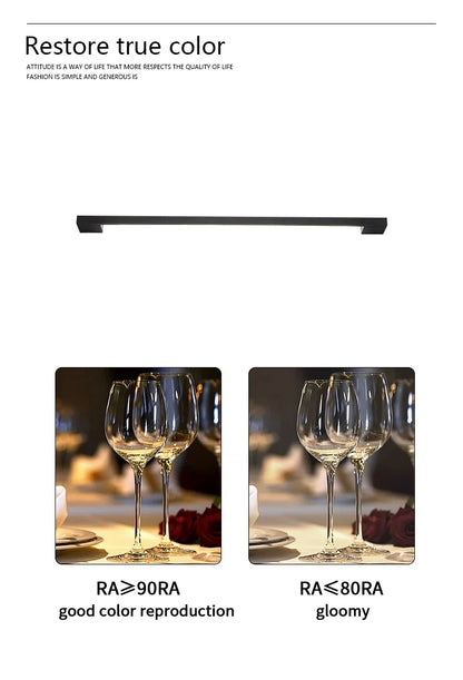 Modern Minimalist Long Wall Lamp LED Wall Mounted Light Indoor Living Room Bedroom Background Lamp Home Decora Fixtures 110/220V