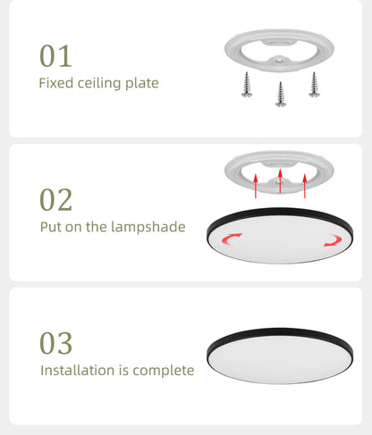 LED Ceiling Lamp 15W~50W Kitchen Light Fixture Bedroom Corridor Lustre Plat Led Lights Living Room Decor 220V Ceiling Chandelier