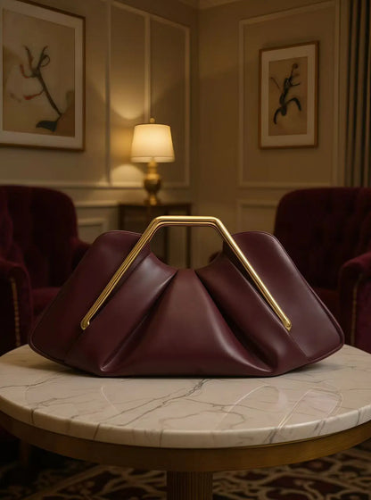 Cross-border New Soft Leather Cloud Bag Niche Pleated Luxury Dinner  Versatile Women Underarm Shoulder Crossbody Daily Handbag