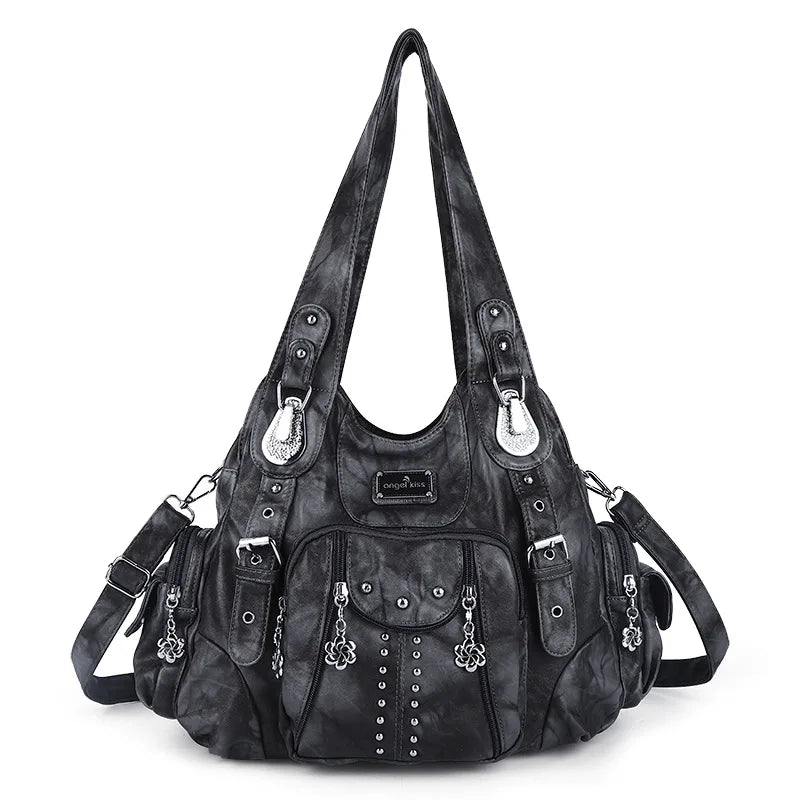 Fashion Handbags Women Shoulder Bags PU Leather Handbag Female Satchel Big-capacity Shoulder Purse Bag Bolsa Feminina