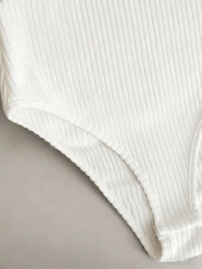 Sleeveless Knit Bodysuit Hot Summer Sexy Bodycon Off Shoulder Halter Tops Casual Street Bodice For Women ClubWear