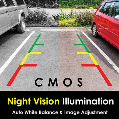 Backup Camera Waterproof Night Vision HD Wide Angle License Plate Car Rear View For SUV Truck RV Van Parking Assistance 12V