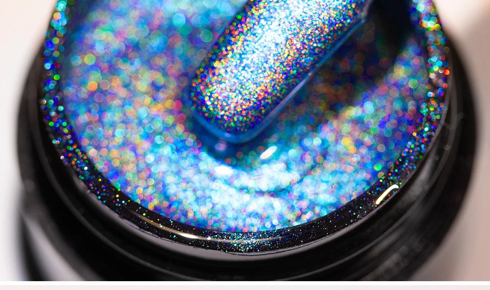 AWStorG 5ML Colorful Laser Cat Magnetic Gel Blue Glitter Shine Soak Off  Semi Permanent  UV Gel Nail Art Varnish Nail Supplies