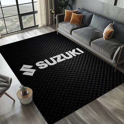 2025 Racing Car S-SUZUKI Logo Motorcycle Carpet Rug for Bedroom Living Room Home Sofa Decoration,kids Play Decor Floor Mat Gift