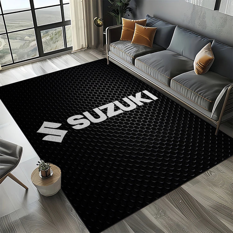 2025 Racing Car S-SUZUKI Logo Motorcycle Carpet Rug for Bedroom Living Room Home Sofa Decoration,kids Play Decor Floor Mat Gift