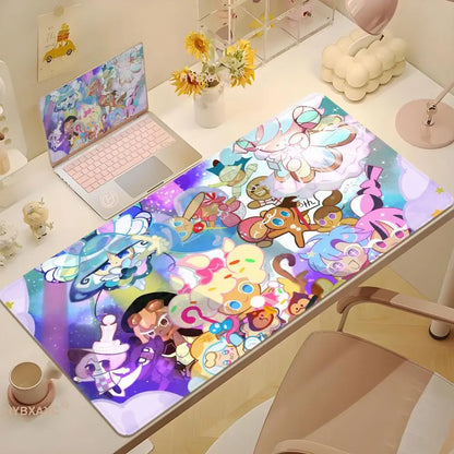 Anime Mousepad Cookie Run K-Kingdom MousePad Gaming Accessories Non-Slip Desk Mat Gamer Pc Cabinet Mouse Pad Laptop Carpet Mats