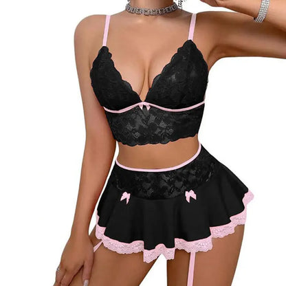Cosplay Nurse Uniform Erotic Bra Sets Short Skirt With Garter Sexy Costumes Lenceria Sexi Role Play