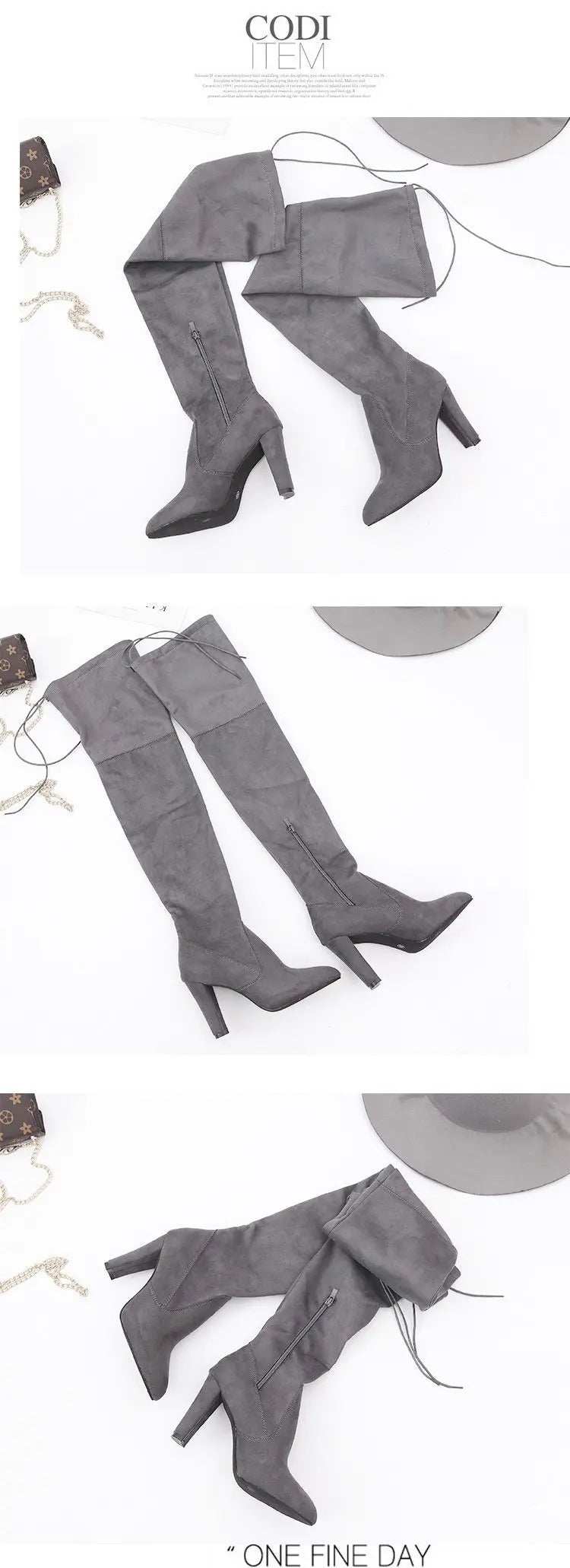 Women's Boots 2026 Autumn and Winter New European and American Style Plus Size Knee High Boots High Heels Round Toe Frosted Boot