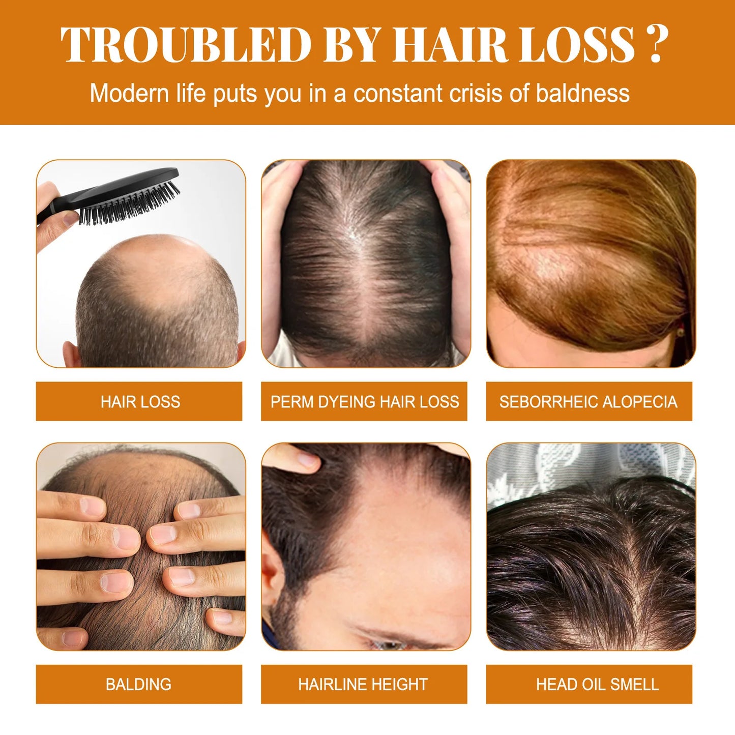 EELHOE Anti Hair Thinning Shampoo Prevent Hair Loss Regeneration Smoothing Frizzy Treatment Anti-Dandruff Oil Control Shampoo