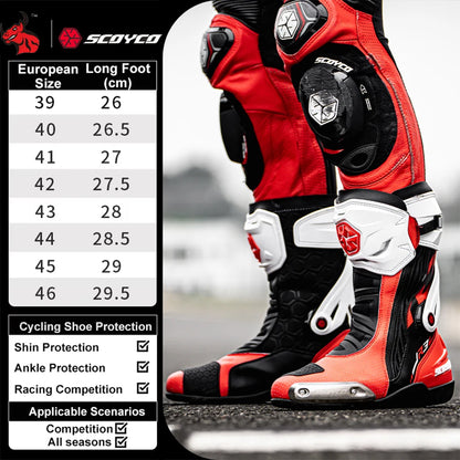 Motorcycle Racing Motorcycle Track Riding Boots Anti Slip And Anti Fall Professional Motorcycle Riding Protective Shoes
