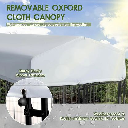 8x4x6 FT Outdoor Dog Kennel,UV Resistant Waterproof Pet House Enclosure,Cage for Large Dogs,Outside Use, Custom
