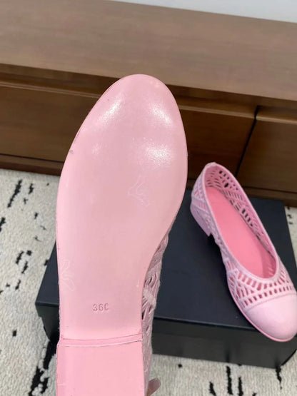 Luxury Brand Casual Flats Women's Fashion Slip-on Casual Shoes Hand-woven Versatile Flats Retro Casual Shoes Woven Cutout Design